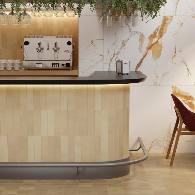 Agadir Cotto Claro 7x28 - Agadir Cotto Oscuro 14,7x14,7 - Theia 90x90