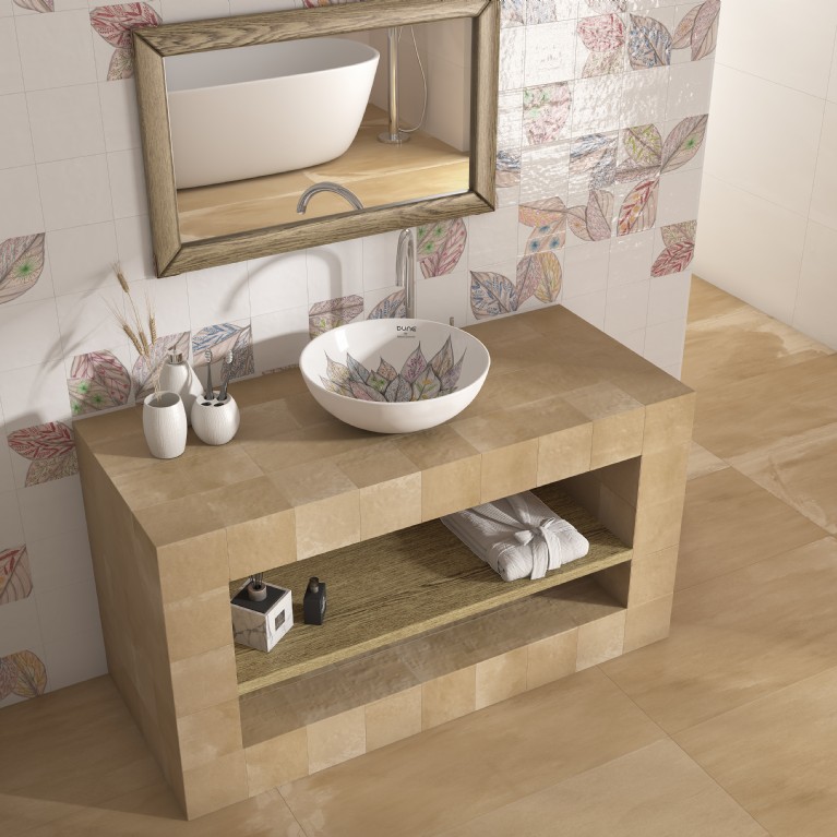 Lavabo Rafaela 40x40x15 - Rafaela 14,7x14,7 - Berlin White Glossy 14,7x14,7