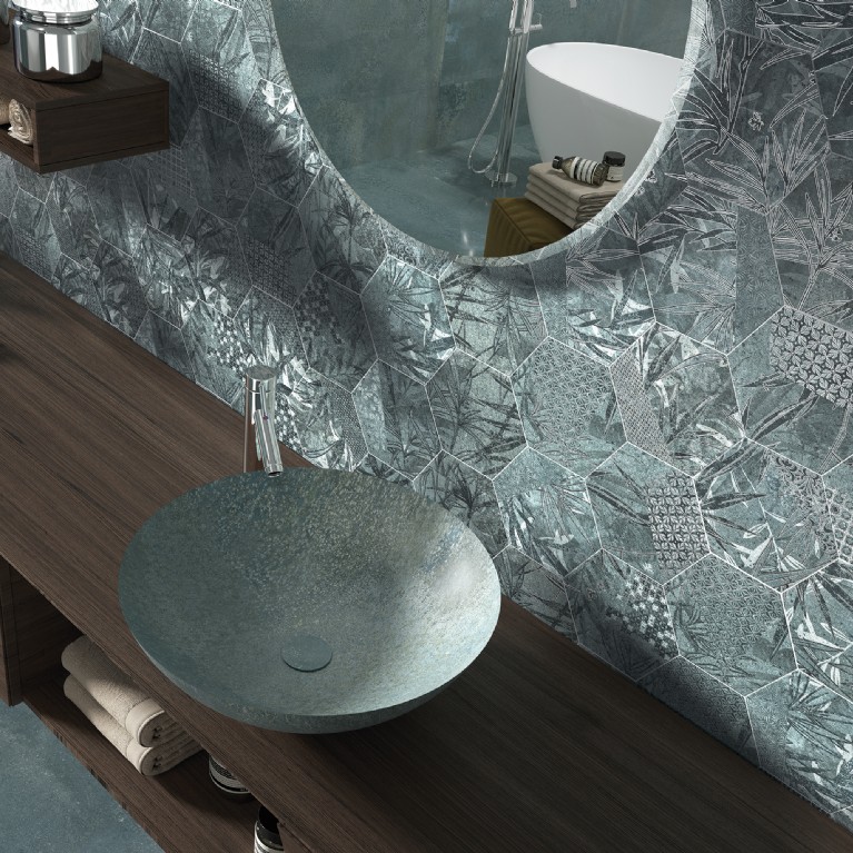 Lavabo Magnet Petrol 40x40x15 - Magnet Tropic Petrol 15x17