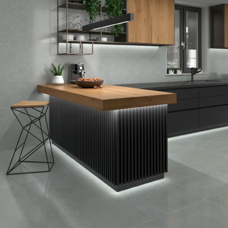 Magnet Argent Lap 60x120 - Magnet Hexa Argent 