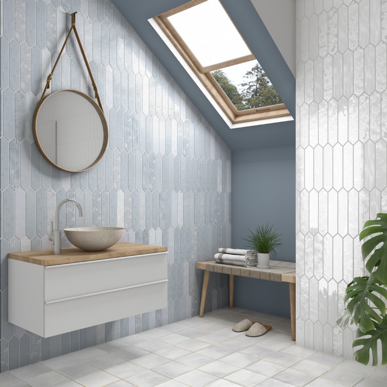 Crackle Laguna 6,5x33 - Crackle Nieve 6,5x33