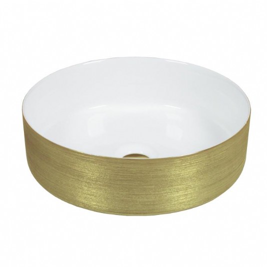 Lavabo Heller White&Gold
